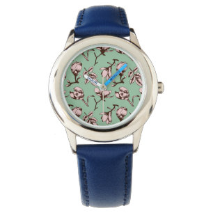 Reloj De Pulsera Patrón sin foco con brotes de flores de los árbole