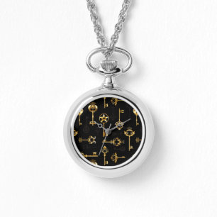 Reloj De Pulsera Patrón sin inconvenientes con las teclas de oro