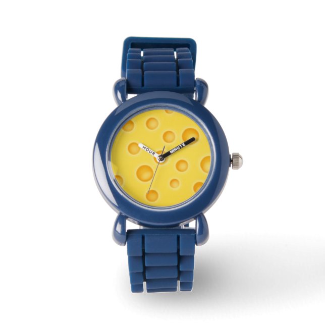 Reloj De Pulsera Patrón suizo de textura con queso Cheezy (Anverso)