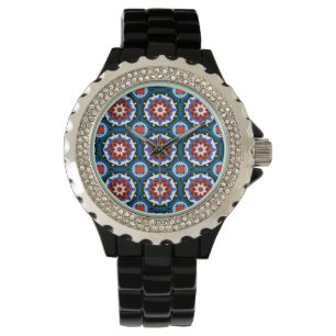 Reloj De Pulsera Patrón Suzani con ornamento audaz
