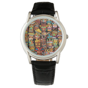 Reloj De Pulsera Patrón Tiki