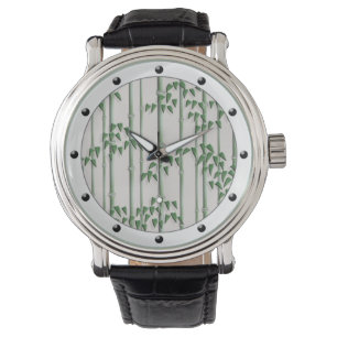 Reloj De Pulsera Patrón tradicional japonés de bambú verde