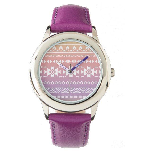 Reloj De Pulsera Patrón tribal azteca (Anverso)
