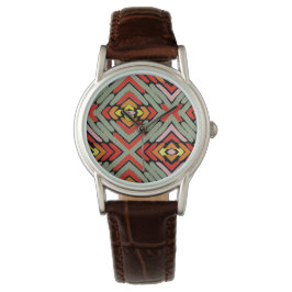Reloj De Pulsera Patrón Tribal del Suroeste Artístico