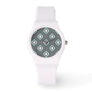 Reloj De Pulsera Patrón tribal geométrico retro ikat