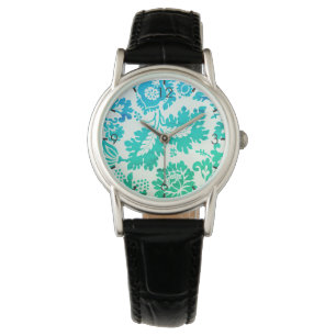 Reloj De Pulsera Patrón veneciano tintado (por William Morris)