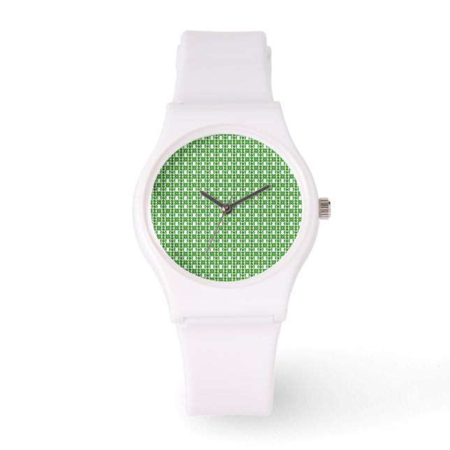 Reloj De Pulsera Patrón verde (Anverso)