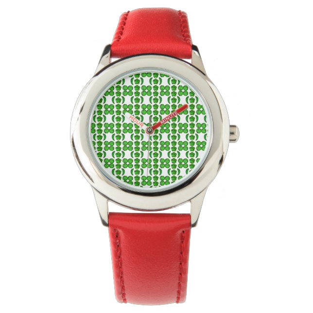 Reloj De Pulsera Patrón verde (Anverso)