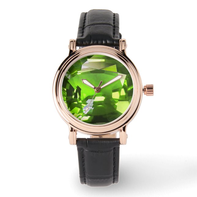 Reloj De Pulsera Patrón verde (Anverso)