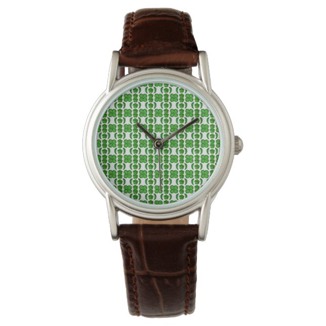 Reloj De Pulsera Patrón verde (Anverso)