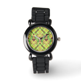 Reloj De Pulsera Patrón verde y marrón