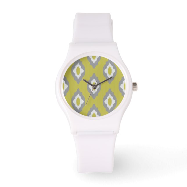 Reloj De Pulsera Patrón vintage de Ikat (Anverso)
