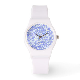 Reloj De Pulsera Patrón Zebra de color azul