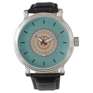 Reloj De Pulsera Patrón Zigzag de Mandala