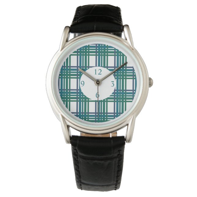Reloj De Pulsera patrones de plaids masculinos mirar (Anverso)