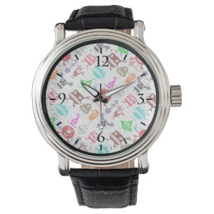 Reloj De Pulsera Patrones divertidos de monstruos coloridos lindos