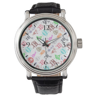 Reloj De Pulsera Patrones divertidos de monstruos coloridos lindos