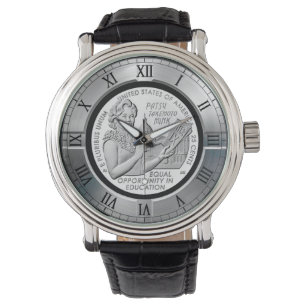Reloj De Pulsera Patsy Takemoto Mink ~ Hawaii ~ "TITLE IX"