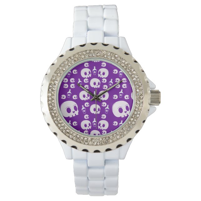 Reloj De Pulsera Pattern Skull - Halloween  (Anverso)