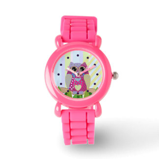 Reloj De Pulsera Patterns Owl & Stripes personalizado Watch