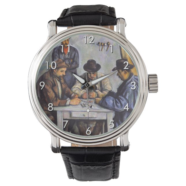 Reloj De Pulsera Paul Cezanne - Los jugadores de cartas (Anverso)