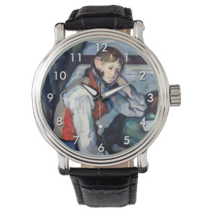Reloj De Pulsera Paul Cezanne - Niño en el chaleco rojo