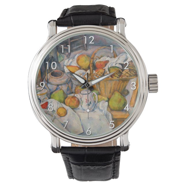Reloj De Pulsera Paul Cezanne - Todavía la vida con una canasta (Anverso)