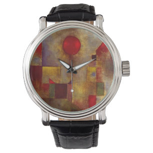 Reloj De Pulsera Paul Klee Globo Rojo Arte Abstracto Colorido 
