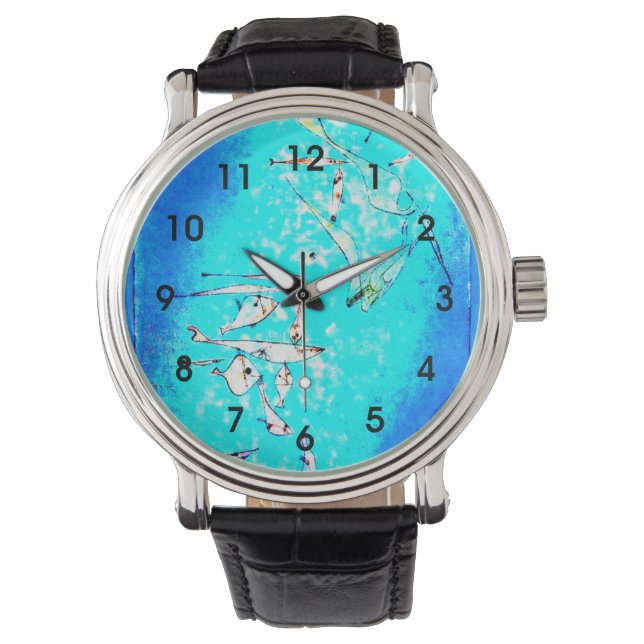 Reloj De Pulsera Paul Klee: Imagen de pescado, (Anverso)