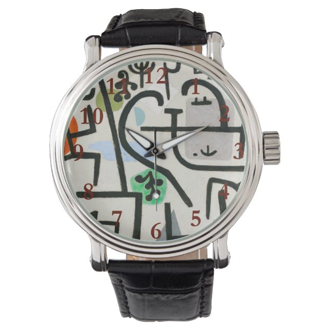Reloj De Pulsera Paul Klee Rich Harbor Abstrae Expressionismo (Anverso)