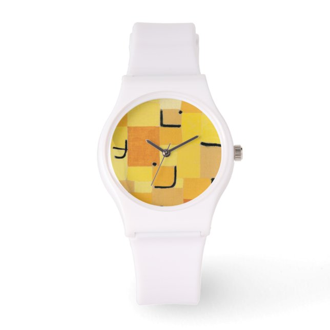 Reloj De Pulsera Paul Klee - Rótulos En Amarillo (Anverso)