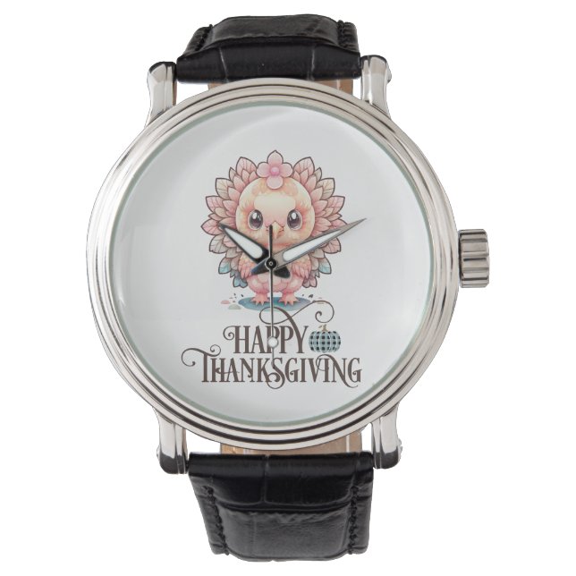 Reloj De Pulsera Pavo de Acción de Gracias lindo (Anverso)