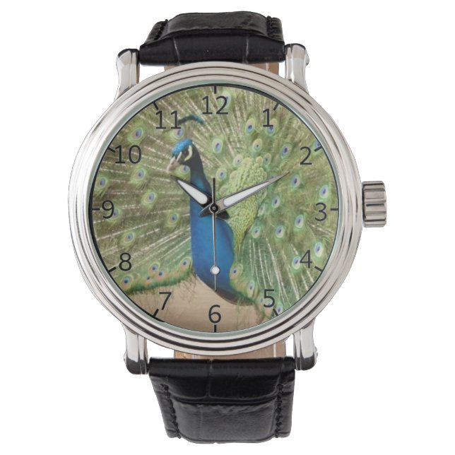 Reloj De Pulsera Pavo Real Hermoso (Anverso)