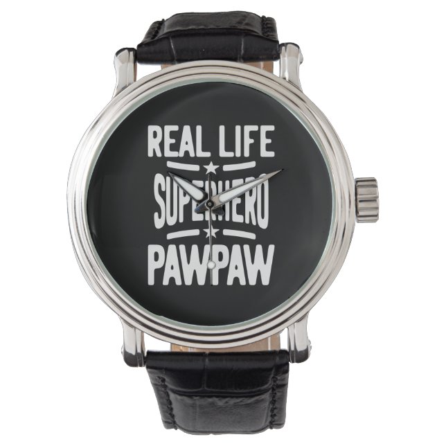 Reloj De Pulsera Pawpaw, superhéroe de la vida real | Abuelo padre (Anverso)