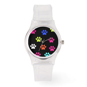 Reloj De Pulsera Pawprints colorido