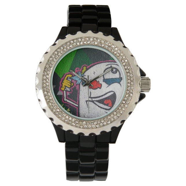 Reloj De Pulsera Payaso gracioso con cara blanca (Anverso)