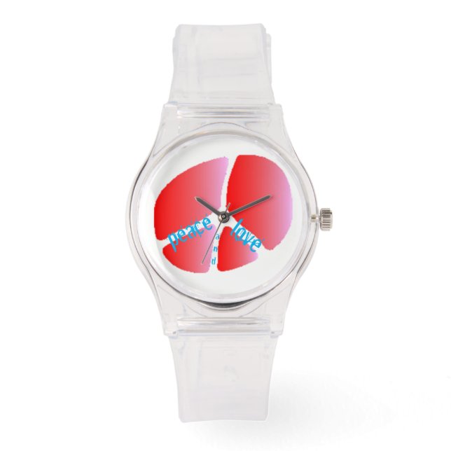 Reloj De Pulsera paz amor (Anverso)