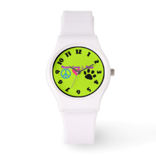 Reloj De Pulsera Paz Amor y Paws