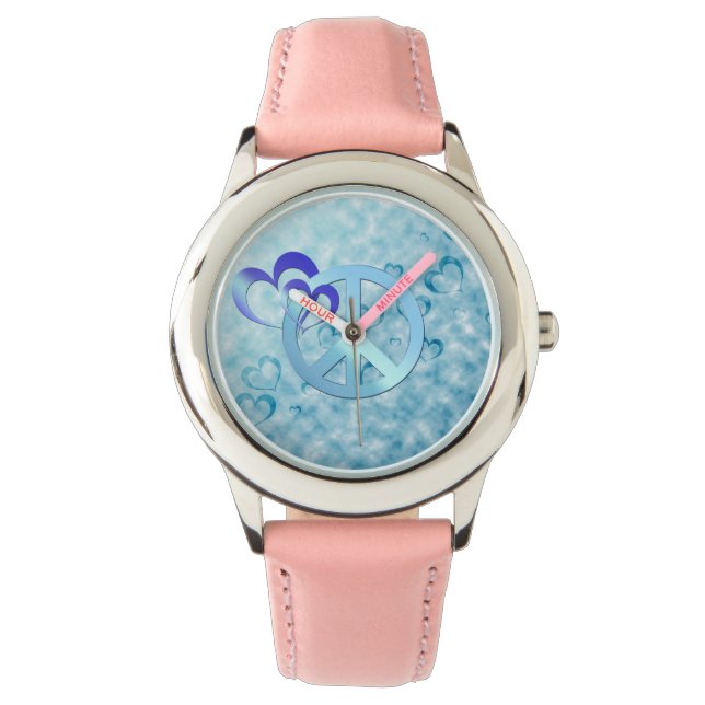 Reloj De Pulsera Paz Azul (Anverso)