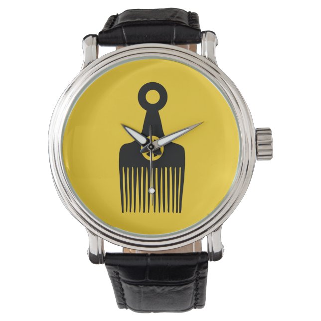 Reloj De Pulsera Paz de afro-pelo (Anverso)