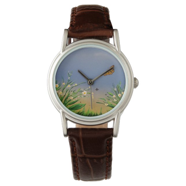 Reloj De Pulsera Paz de mariposa (Anverso)