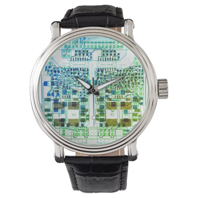Reloj De Pulsera PCB Platinendesign Elektronik eWatch Armbanduhr (Anverso)