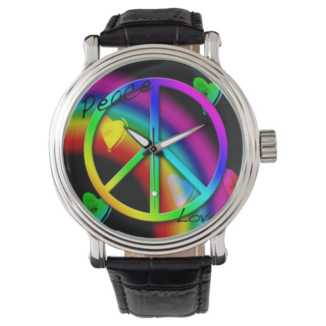 Reloj De Pulsera Peace and Love Watch (Anverso)