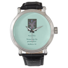 Reloj De Pulsera Peace Lily