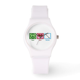 Reloj De Pulsera Peace Love Clarinets