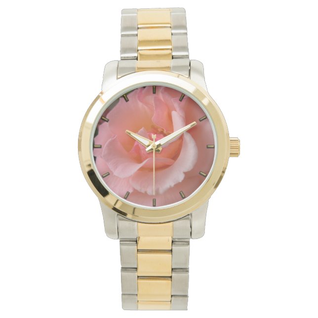 Reloj De Pulsera Peach Rosa Watch Wildflower Wildrose Wriches (Anverso)