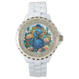 Reloj De Pulsera Peacock Con Rosas De Engranaje