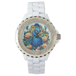 Reloj De Pulsera Peacock Con Rosas De Engranaje