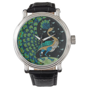 Reloj De Pulsera Peacock de la noche