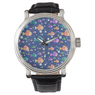 Reloj De Pulsera Peces coloridos bajo el agua